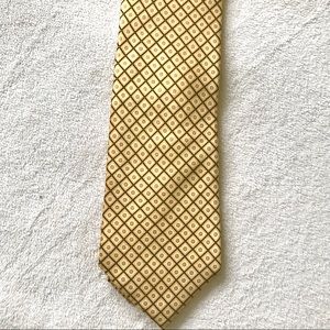 Gianfranco Ruffini Italy Mustard Gold Diamond Tie
